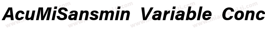 AcuMiSansmin Variable Concept(91)字体转换
